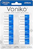 Vista 1 de Voniko Baterías de litio CR123A (paquete de 12) – Batería de litio no recargable – Batería de litio de 3 voltios 123 de litio 10 años de vida útil