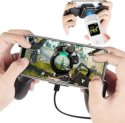 Amazon 荒野行動 Pubg Cod Mobile 3 4 5本指操作 グリップ コントローラー ハンドル ペルチェ素子 冷却ファン搭載 スタンド機能付き スマホゲームiphone Android 対応 Momofly ジョイスティック 通販