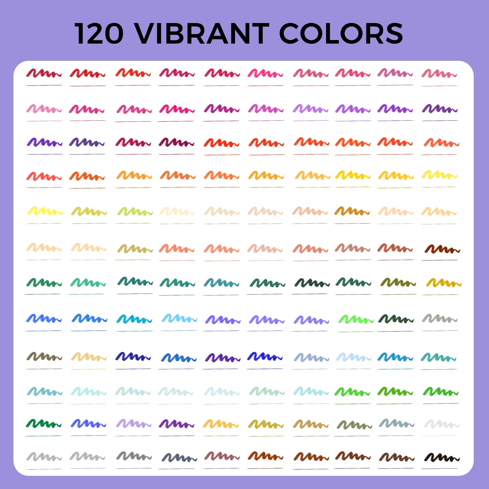 Artecho 120 Dual Tip Brush Pens,Colouring Pens brush pens for Adult,Colouring Books,Calligraphy,Drawing,Sketching - Image 2
