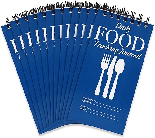 Miniatura 3 de Paquete de 12 diarios de alimentos para pérdida de peso a granel, diario de 4 x 8 pulgadas con secciones de desayuno, almuerzo, cena, agua, calorías