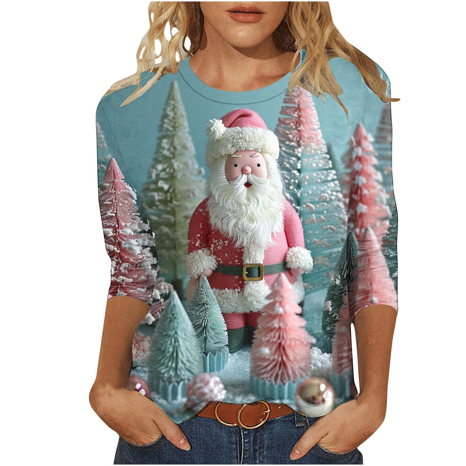 Genericchristmas Tops For Women Uk Plus Size Trendy Sparkly