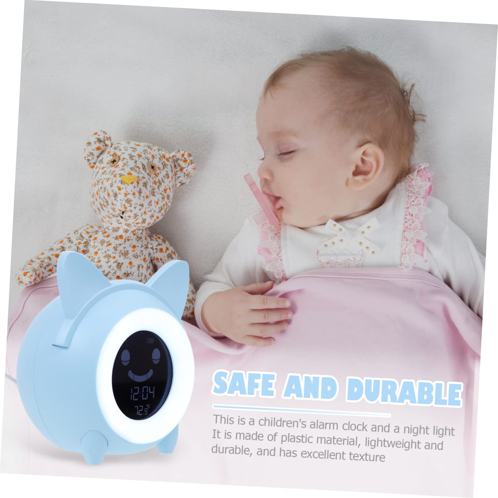 Zerodeko Despertador Digital Infantil Azul de Plástico, 1 Set