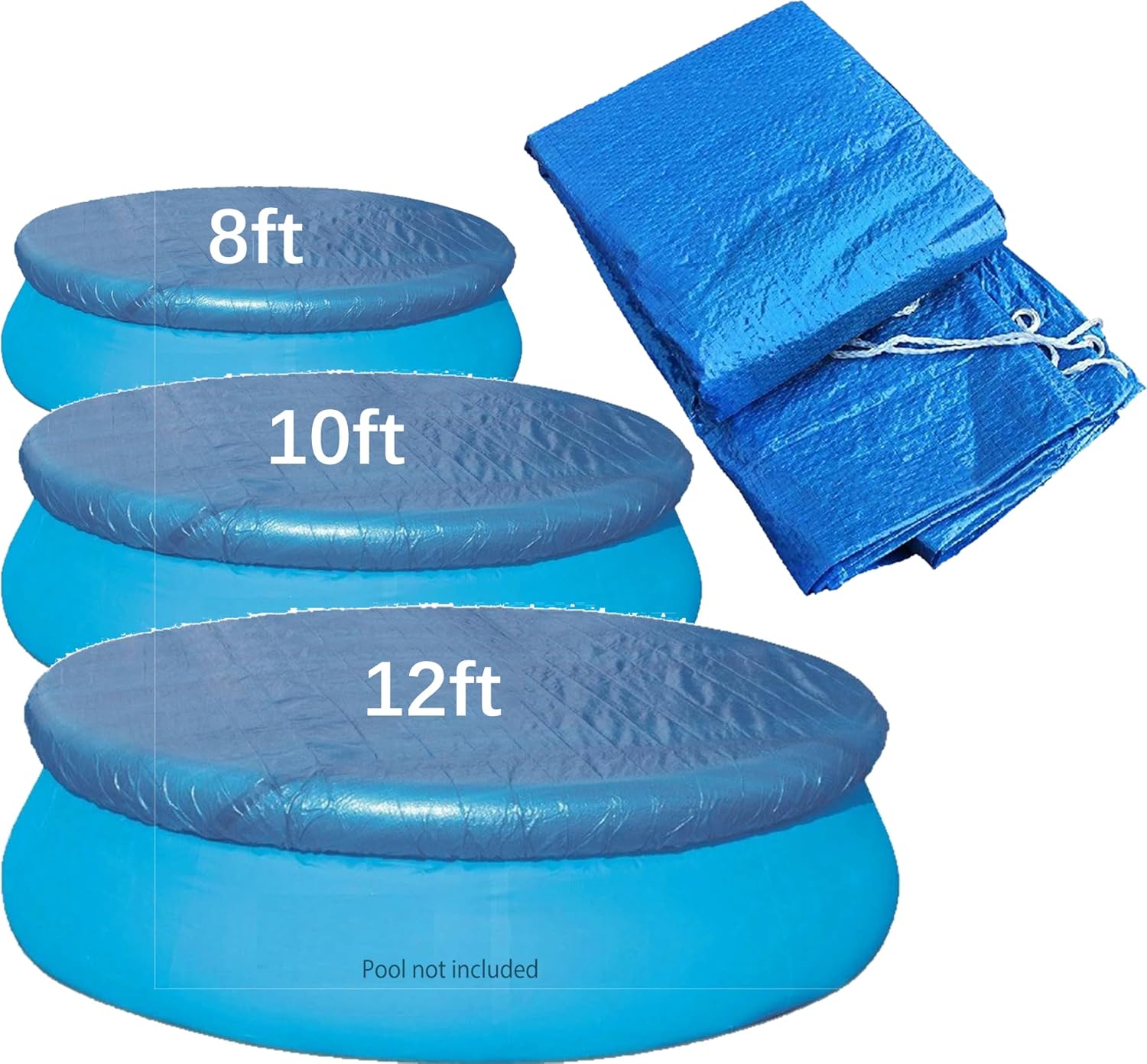 Generic 8ft/10ft/12ft Round Inflatable Above Ground Pool