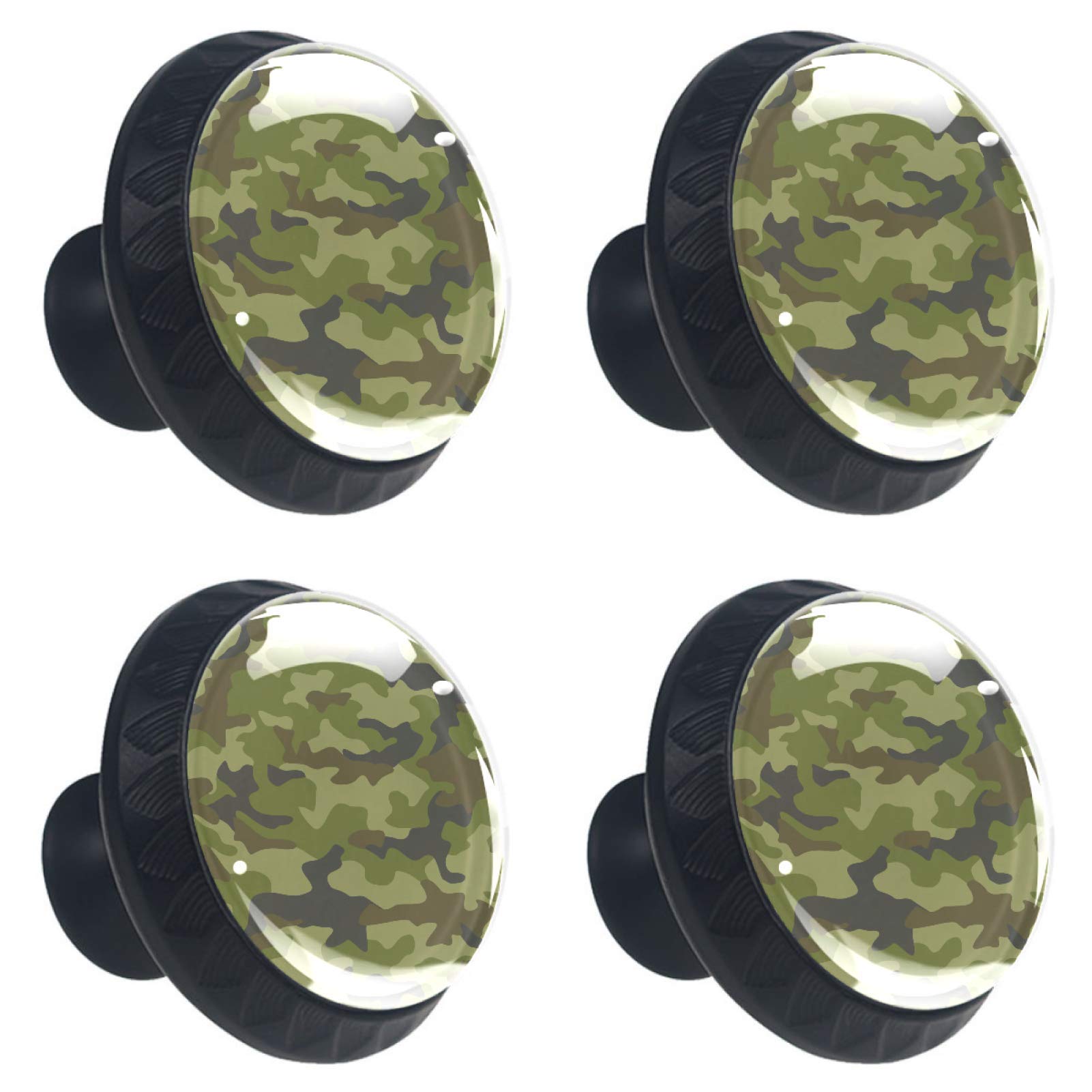 Bouton de tiroir en cristal 30 mm vert lot de 4 pour meuble