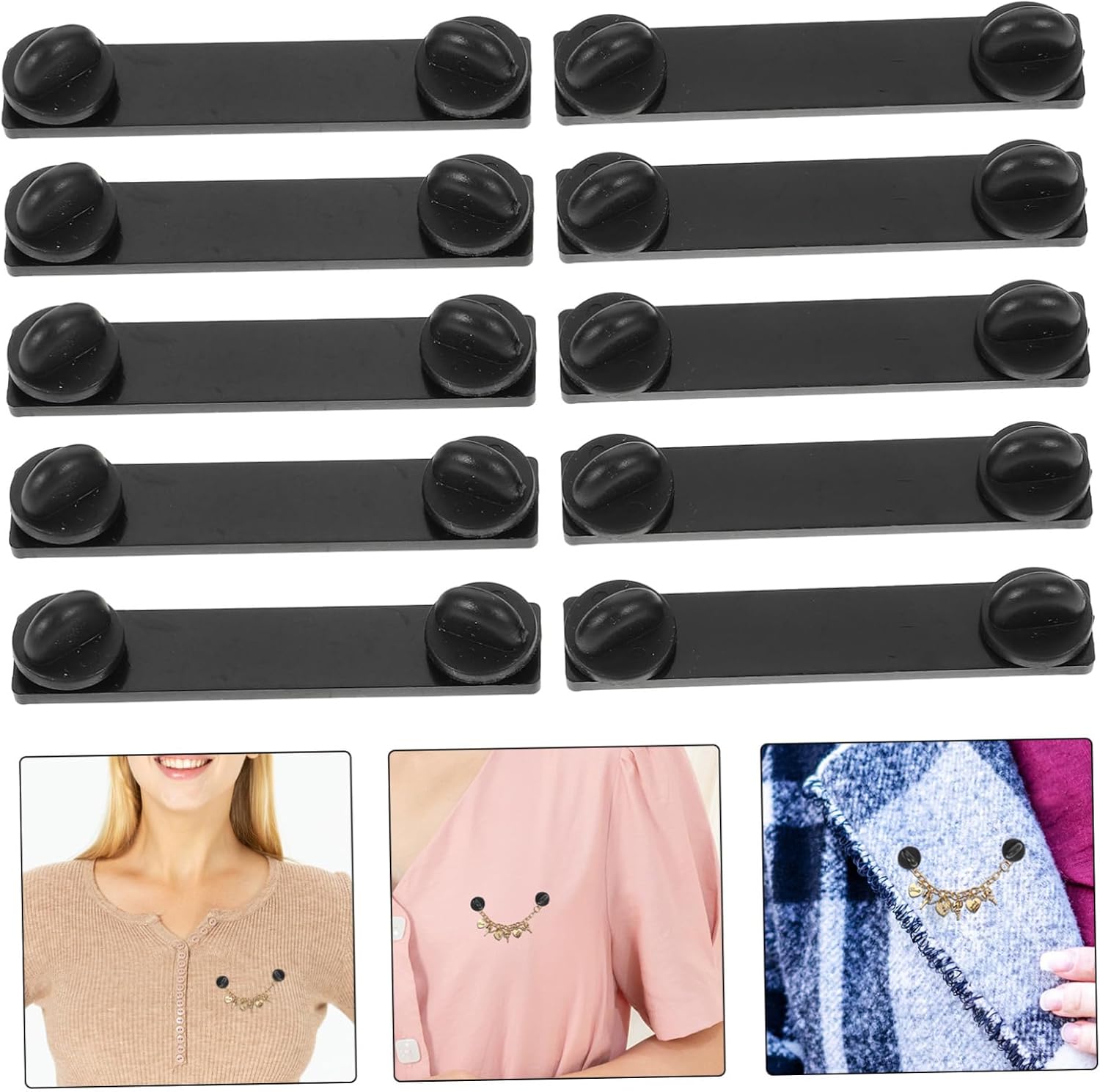 10Pcs Rectangular Pin Backs for DIY Jewelry Making Versatile Clutch Back for Brooches Lapel Pins and Badges for Craft Projects and Accessory