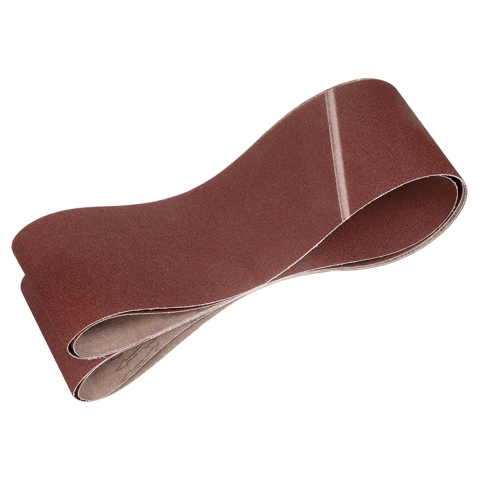 HARFINGTON 6 x 108 Inch Sanding Belts, 2 Pcs 80 Grits Aluminum Oxide Abrasive Belt Sander File Belt for Woodworking, Metal Polishing, Knife Sharpener