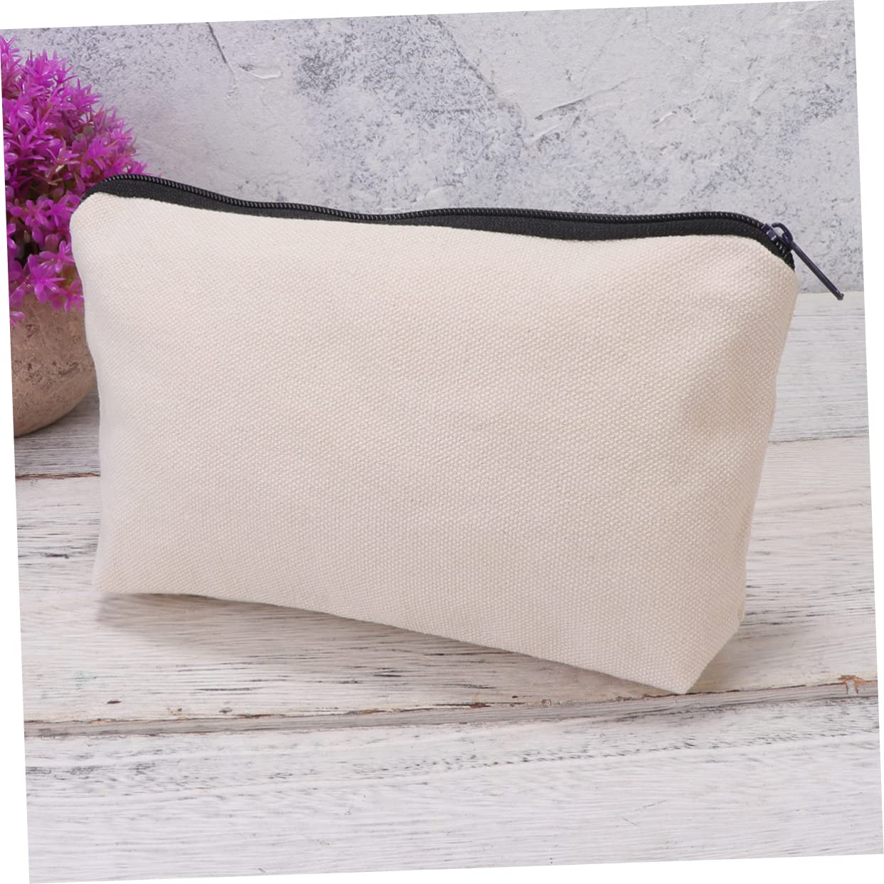 STOBOK 20pezzi Astuccio Tela Beige Con Cerniera Borsa Multifunzionale Per Cancelleria e Accessori Da Ufficio Comoda e Leggera Per Scuola e Viaggi