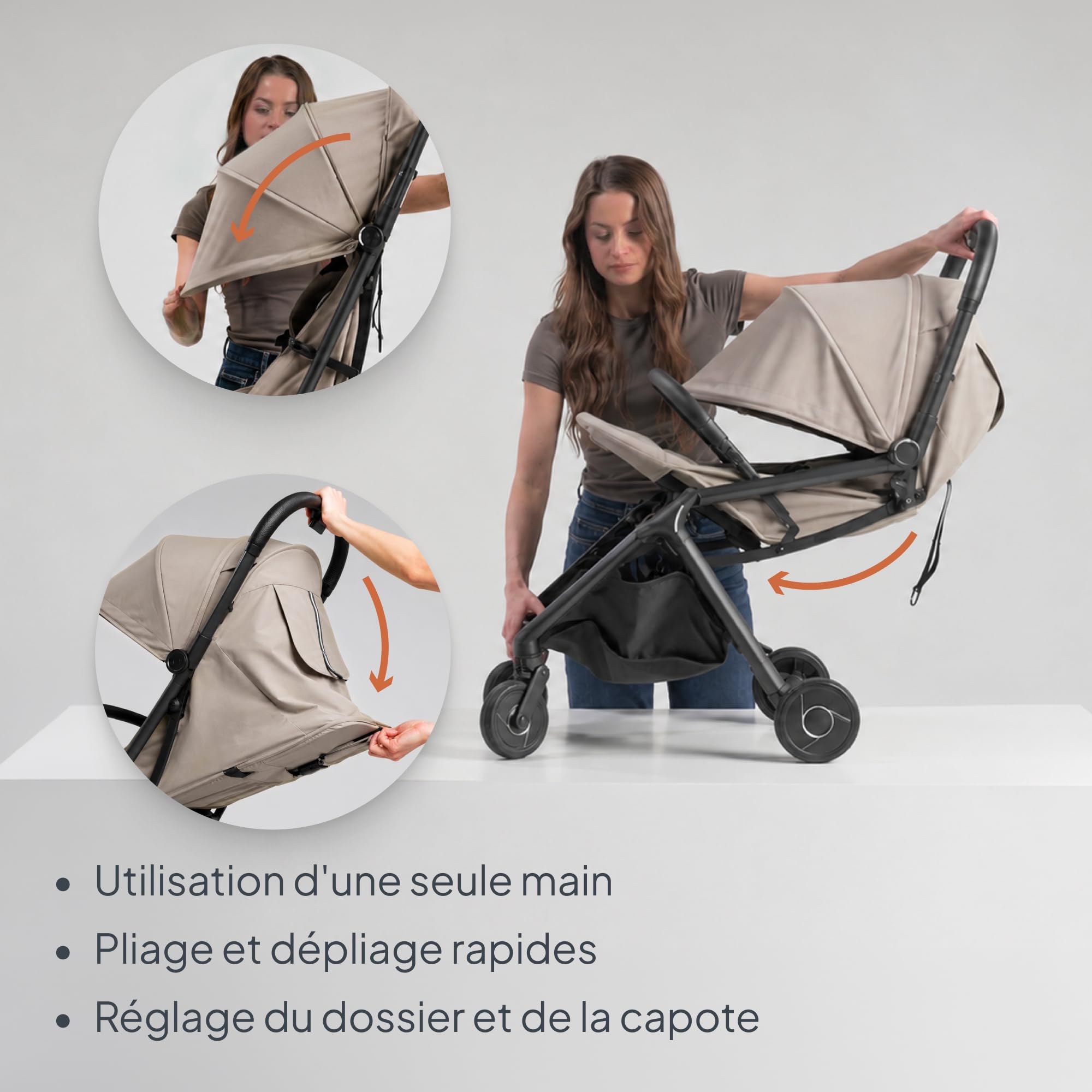 Lionelo Sia Flex Poussette 2 en 1 (0-4 ans, 0-22 kg), nacelle pliable, chaise de promenade, ultra légère, compacte urbaine, pliée à une main, UPF50+, ventilation 3D, boucle magnétique