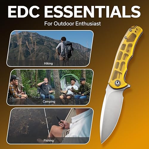 Miniatura 6 de CIVIVI Praxis - Cuchillo plegable de bolsillo, mango Ultem de estética moderna, hoja afilada de 3.75 pulgadas, clip de transporte profundo para EDC