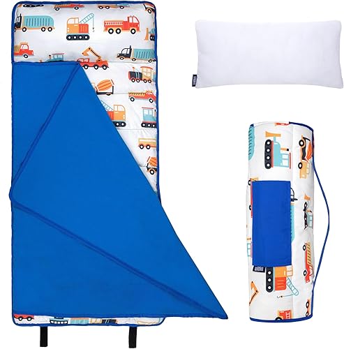 Miniatura 9 de Wildkin 43 Inches Microfiber Nap Mat with Reusable Pillow for Boys & Girls, Ideal for Daycare & Preschool Toddler Sleeping Mat, Soft Cotton Blend