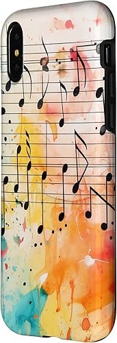 Miniatura 8 de iPhone 12 mini melodía de colores partitura de música Clef Colorful Case