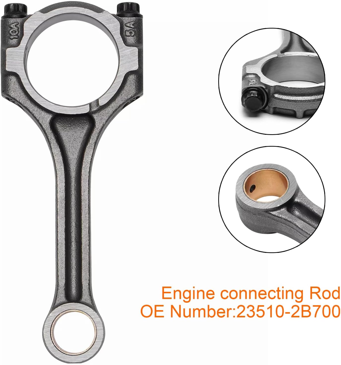 Areyourshop Engine Connecting Rod 23510-2B700 for Hyundai Veloster 2013-21, Sonata 2015-20, Tucson 2016-18, Elantra 2017-20, for Kia Forte 5 2014-21, Optima 2016-19, Soul 2017-21, Forte Sedan 2019-21