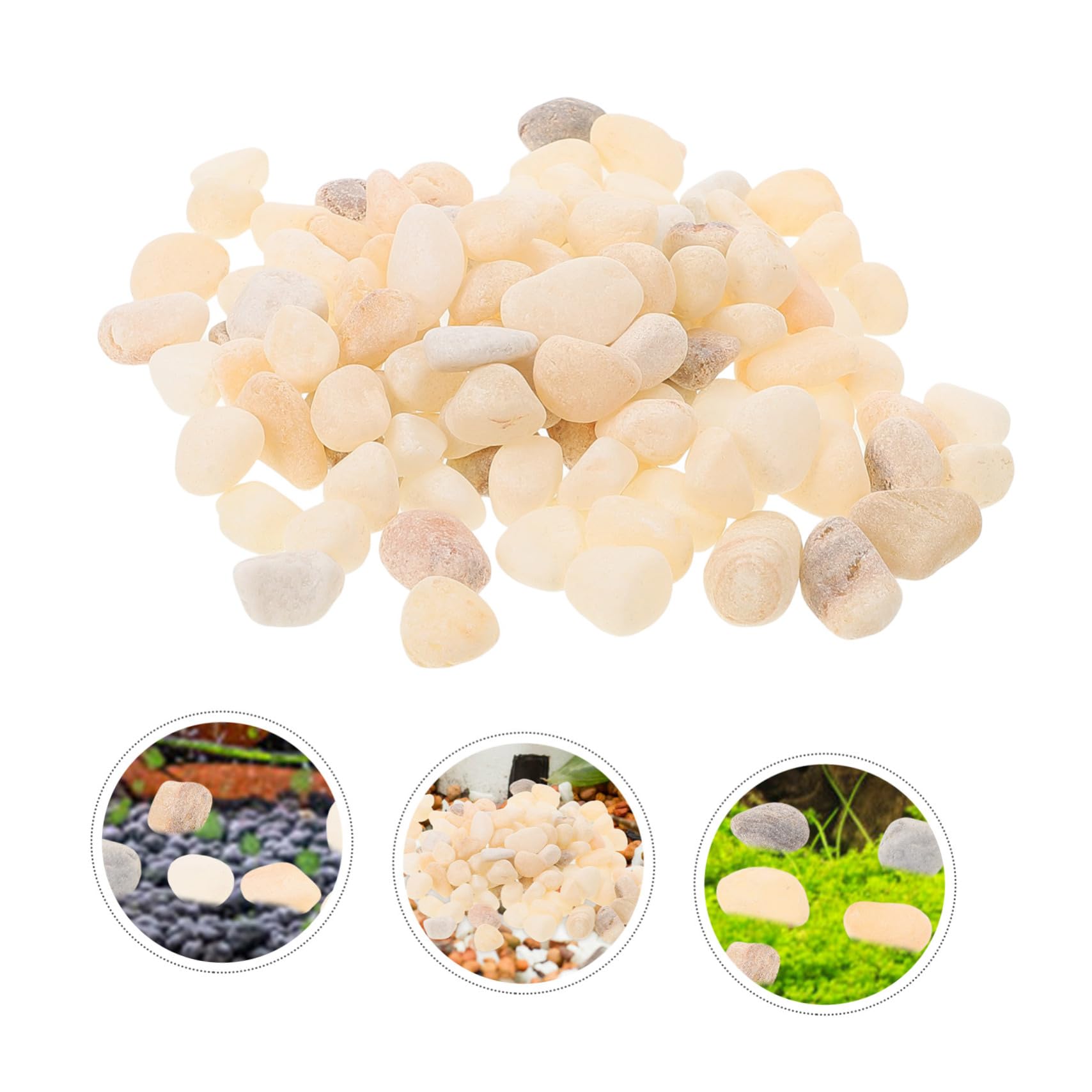 Yardwe Bright Colors Landscape Stones Aquarium Fish Tank Gravel Decor DIY Craft Stones Decorative Pebbles for Gardens