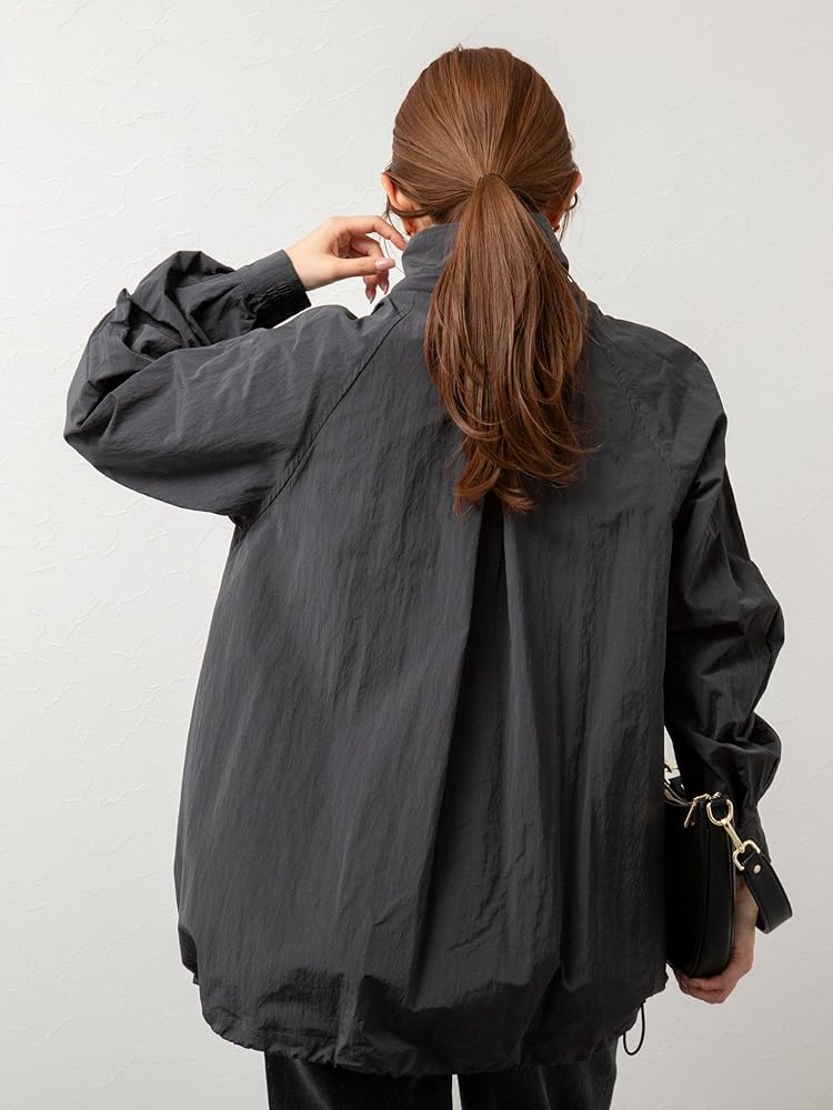 【美品】ミニリップストップミドルコート グレー 着脱可能フード付き 美品】ミニリップストップミドルコート グレー 着脱可能フード