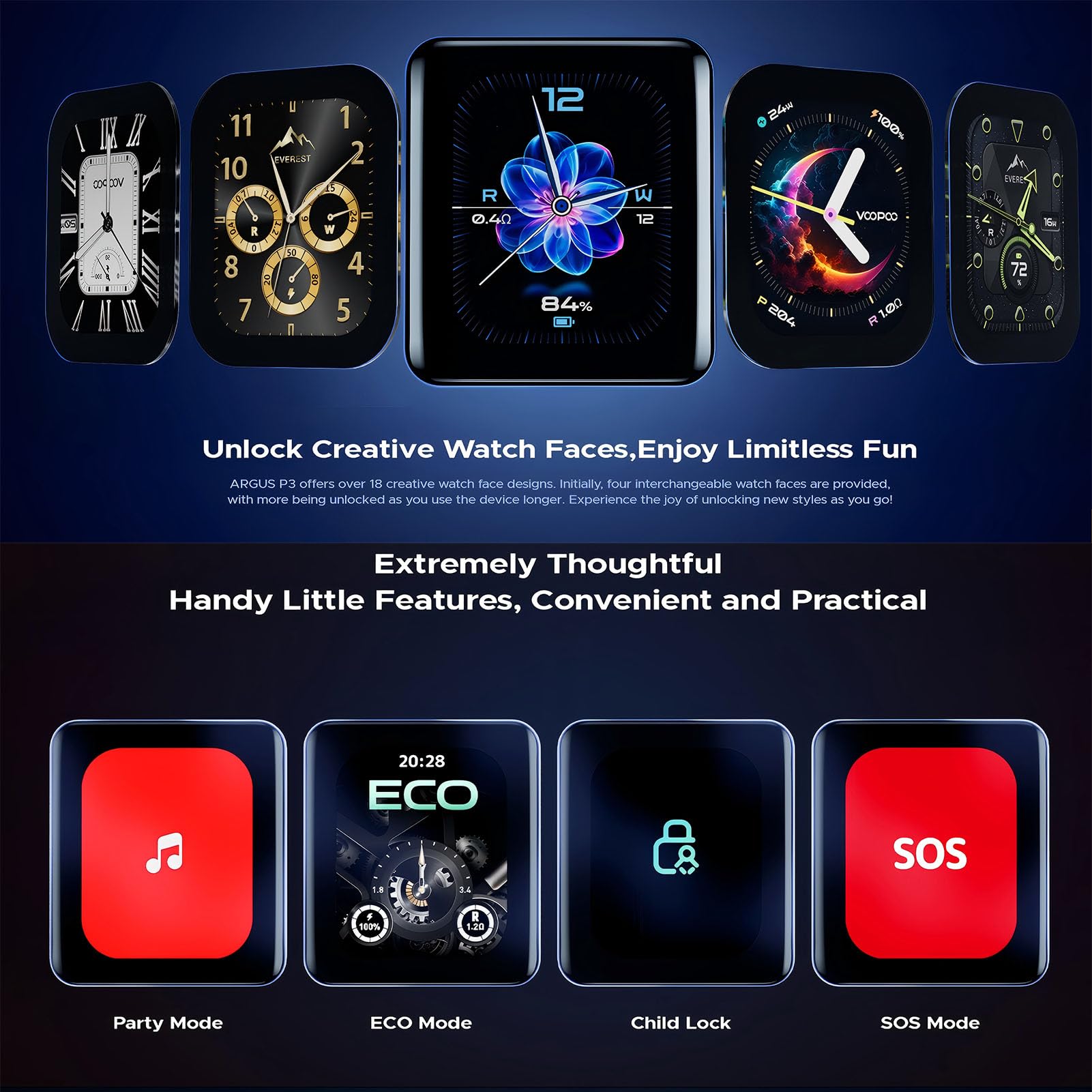For VOOPOO Argus P3 Kit Buiilt in 1500mAh Battery, 2 ml No Nicotine