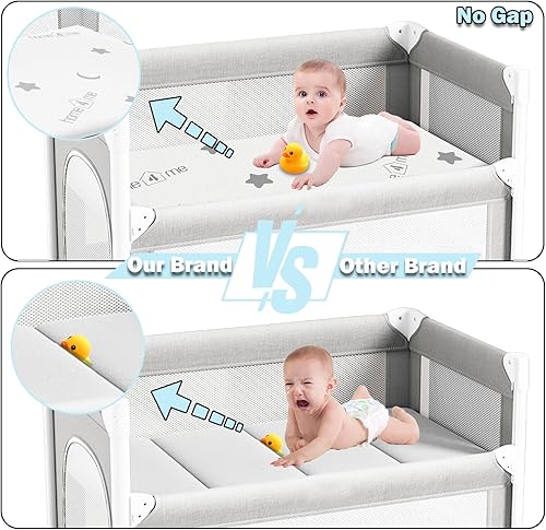 Miniatura 6 de Home4me - Colchón de bebé de 38 x 26 x 2 pulgadas, colchones de doble cara para niños pequeños, colchones de espuma viscoelástica de gel, protector