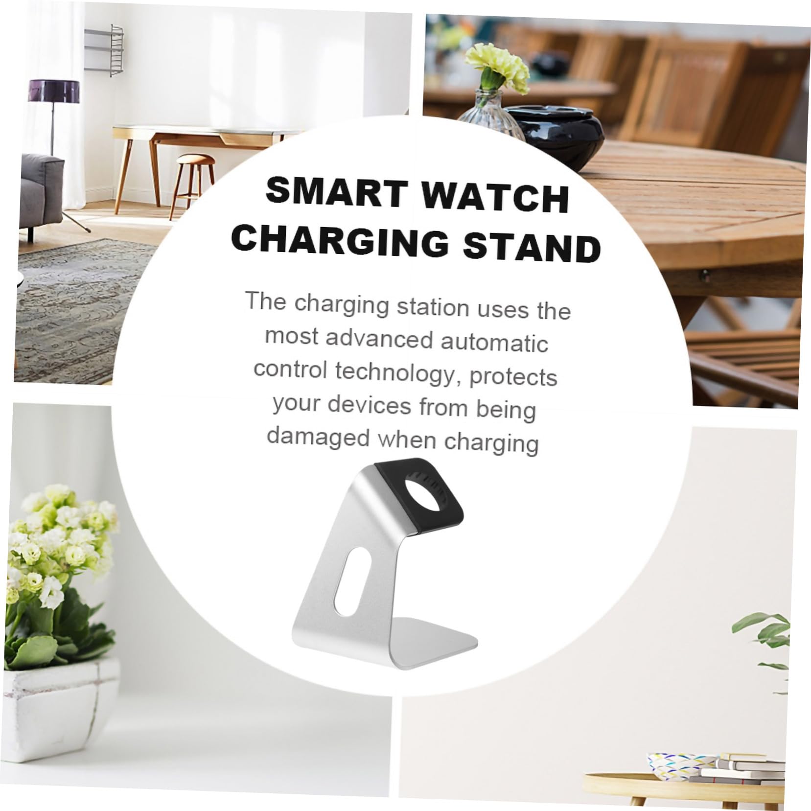 DOITOOL 3 Piezas Soporte Carga Reloj Inteligente Muelle Carga Soporte para Celular Plata relógios Base Reloj Inteligente para Mirar
