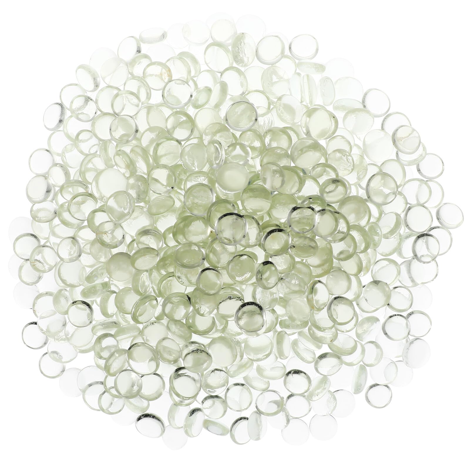 500 Perles Plate en Verre Lisses pour Remplissage de Vase
