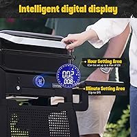 Vista 4 de Volteq Electric Grill with Smart Tem Control for Apartments - 6-in-1 Smokeless Compact Patio BBQ Grill for Balcony & Deck, 1500W Fast Heating, No