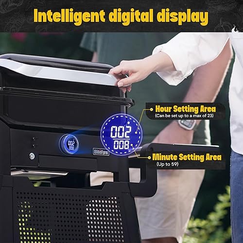 Miniatura 4 de Volteq - Parrilla eléctrica con control inteligente Tem para apartamentos, 6 en 1, sin humo, compacta para patio, barbacoa para balcón y terraza,