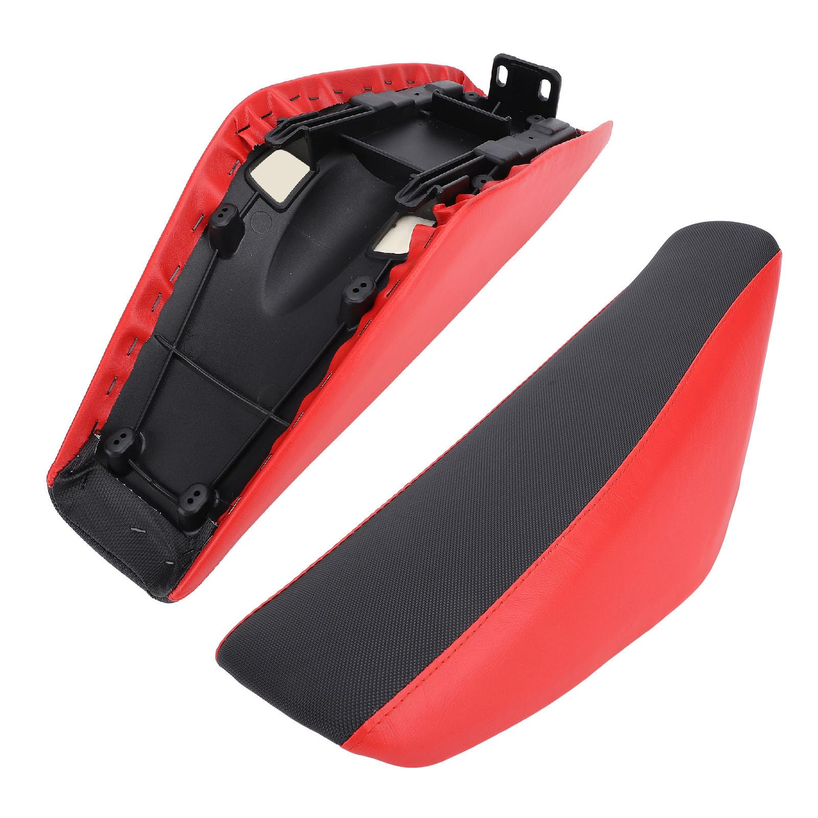 Asixxsix Siège de Moto Plat en Mousse, Absorption des Chocs et Conception Respirante pour XR50 50 90 110 125 150 160 Dirt Pit Bike Off Road Motocross Moto Scooter (rouge)