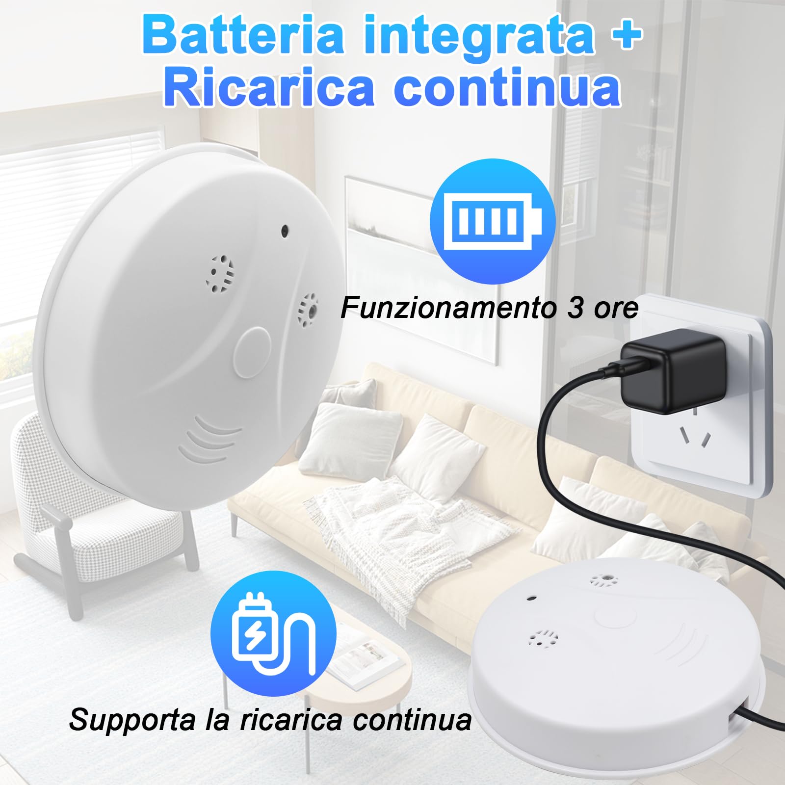 CYI Telecamera Nascosta Spia 5G/2.4G, Microcamera Spia Invisibile con Audio HD 1080P,Mini Videocamera di Sorveglianza da Interno WiFi con Visione Notturna per Interno