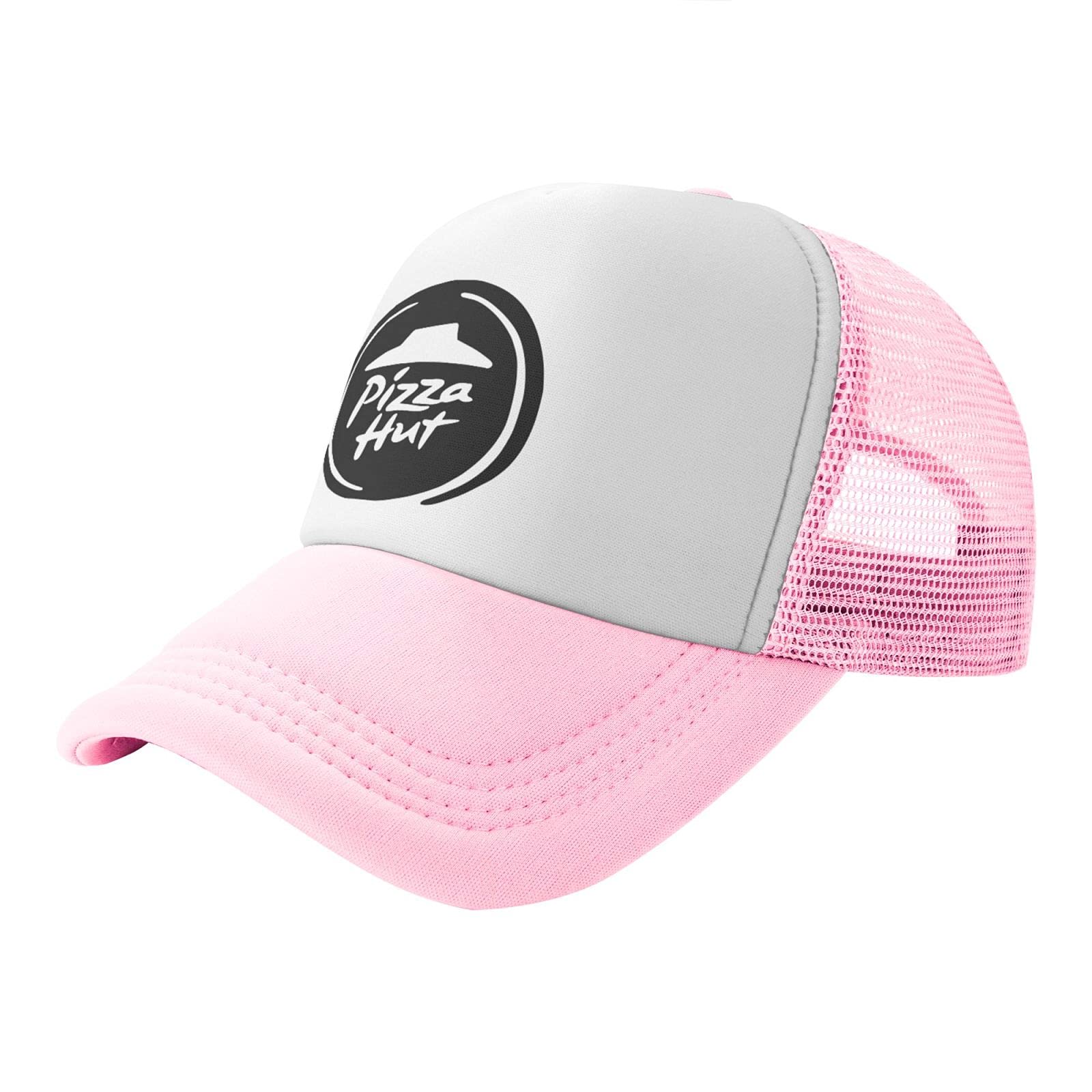 Vismina Pizza Hut Hat Unisex Washed Trucker Cap Adjustable Snapback Running Sports Dad Hat