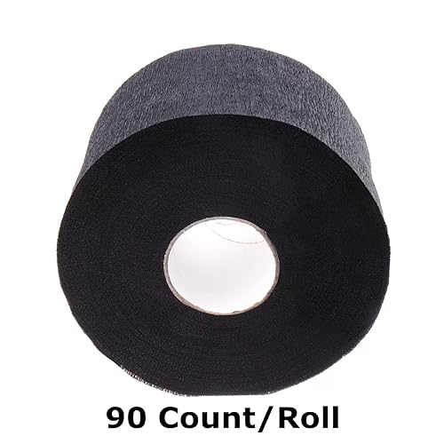Miniatura 2 de Tiras de cuello de peluquero  5 rollos de 500 piezas de papel negro, desechable y flexible para cortar el cabello, suministros de salón, resistente