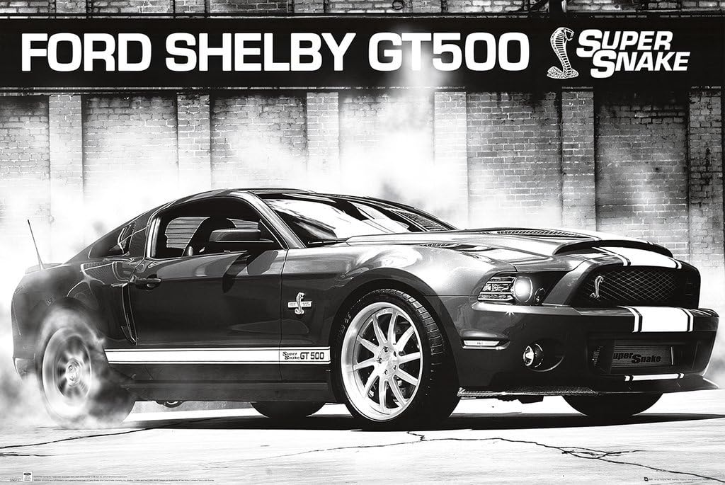Poster D'art Shelby GT500 Super Snake - Mustang Muscle Car - Maddmax Design NEUF