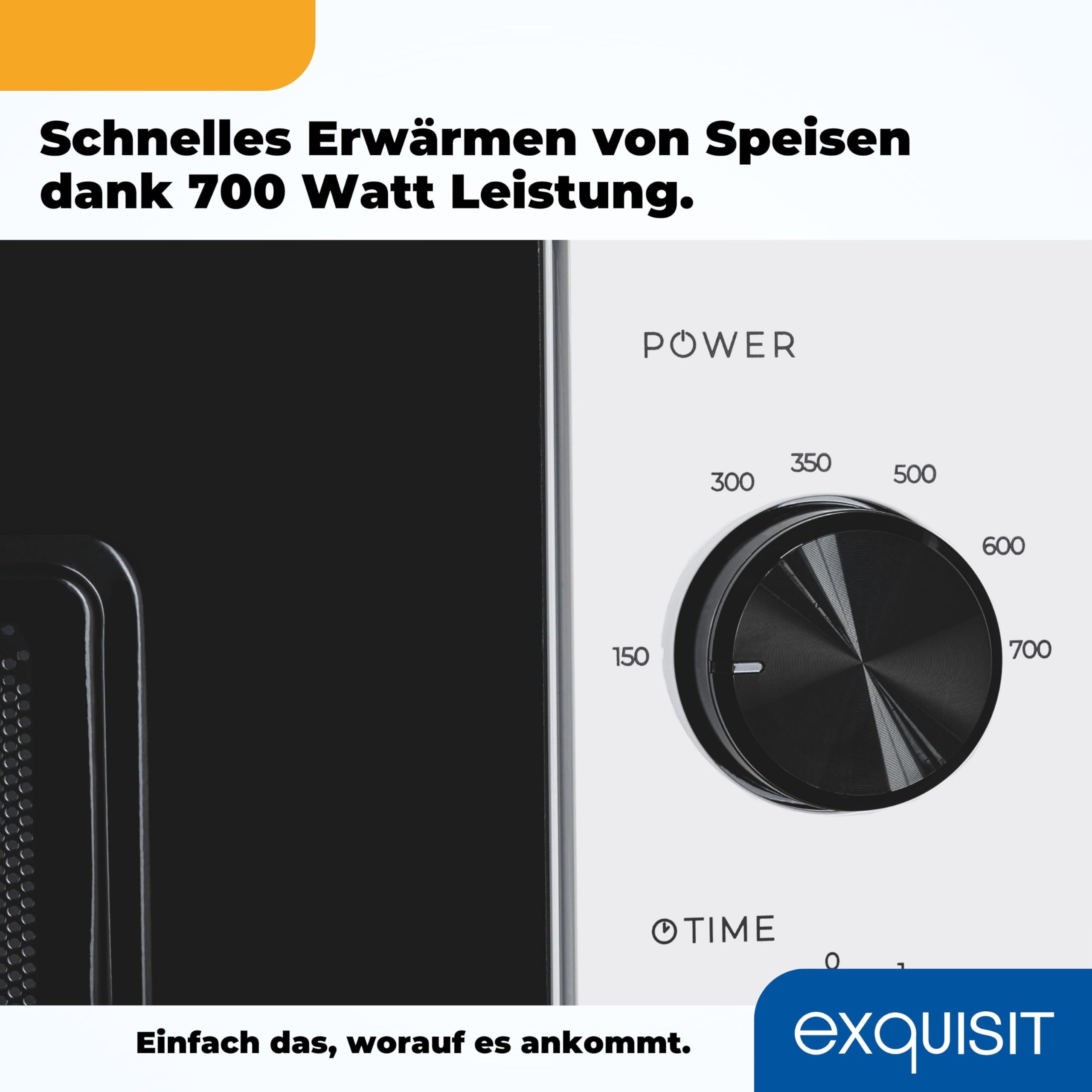 Exquisit Mikrowelle 20L 700 Watt 24,5cm Drehteller MW950-070 weiss