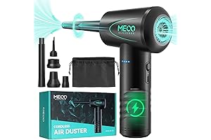 MECO Keyboard Cleaner: 100,000 RPM Electric Air Duster with 2-Hour Charge