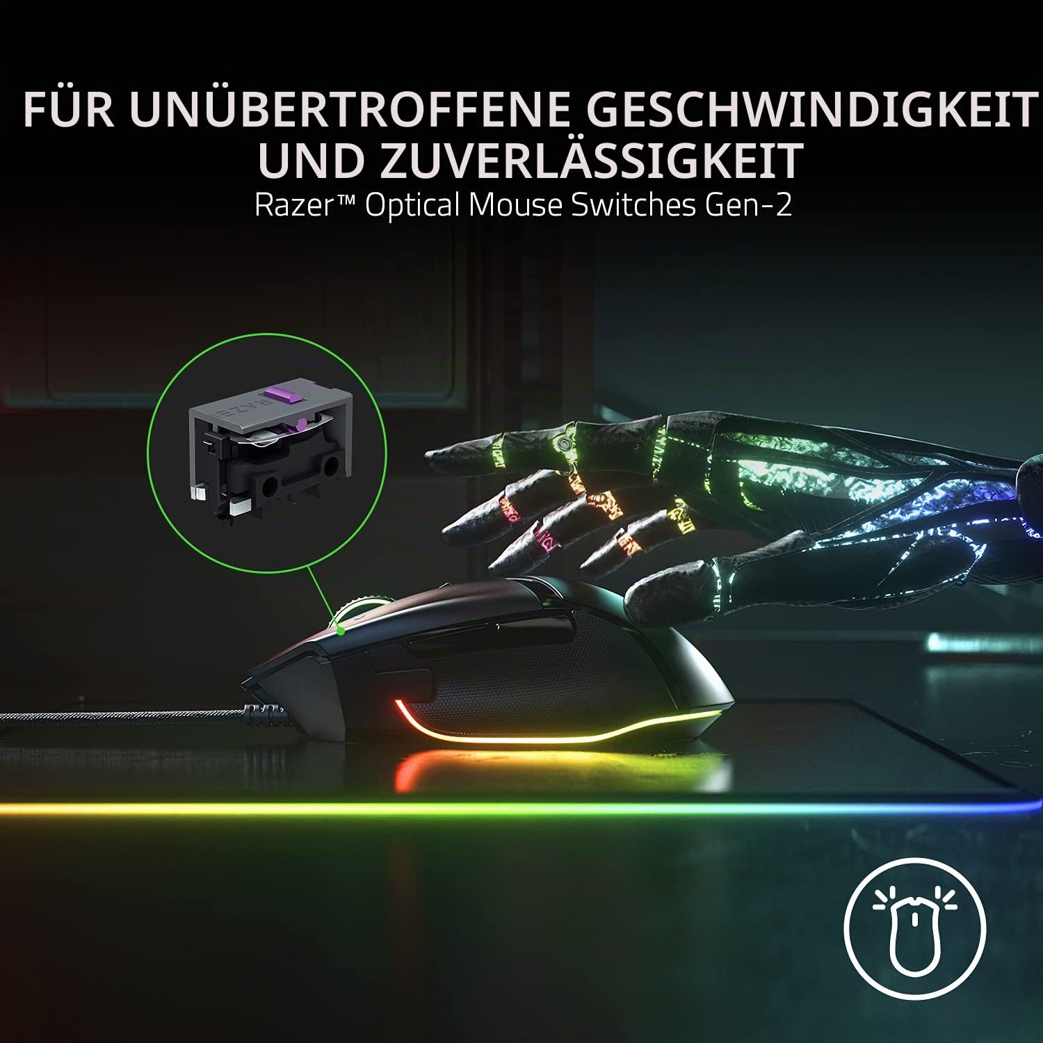 Razer Tartarus V2 - Gaming Keypad Schwarz & Basilisk V3 - Kabelgebundene Gaming-Maus (10+1 programmierbare Tasten, HyperScroll-Neigungsrad) Schwarz