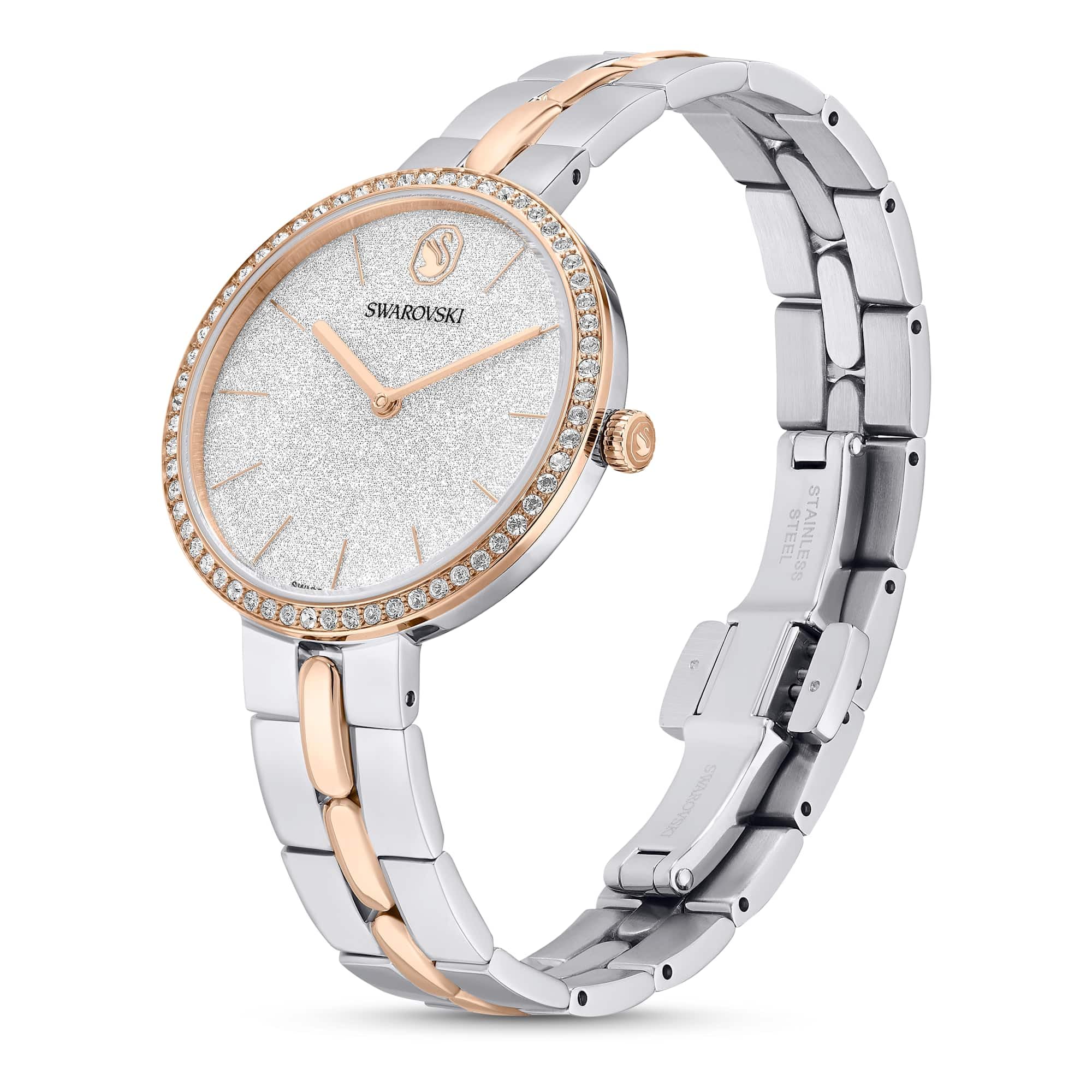 Swarovski Cosmopolitan Collezione Orologio, Swiss Made, Bracciale in metallo, Tono argentato