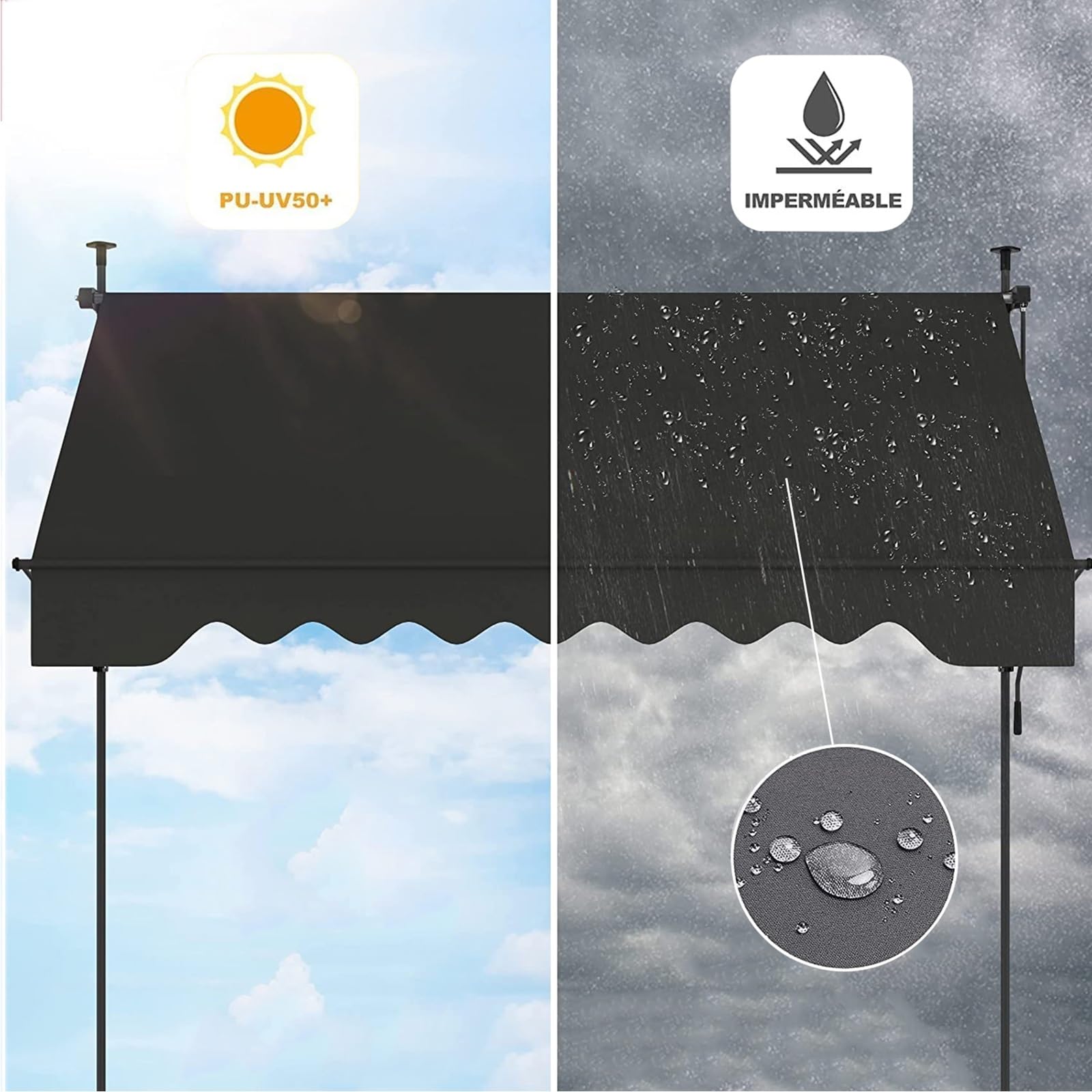 Aufblasbares Autodachzelt für 2 Personen mit Pumpe, wasserdicht, 3000 mm, UPF 50+, Sonnenschutz, tragbares Campingzelt für Fahrzeug-Camping und Outdoor-Reisen