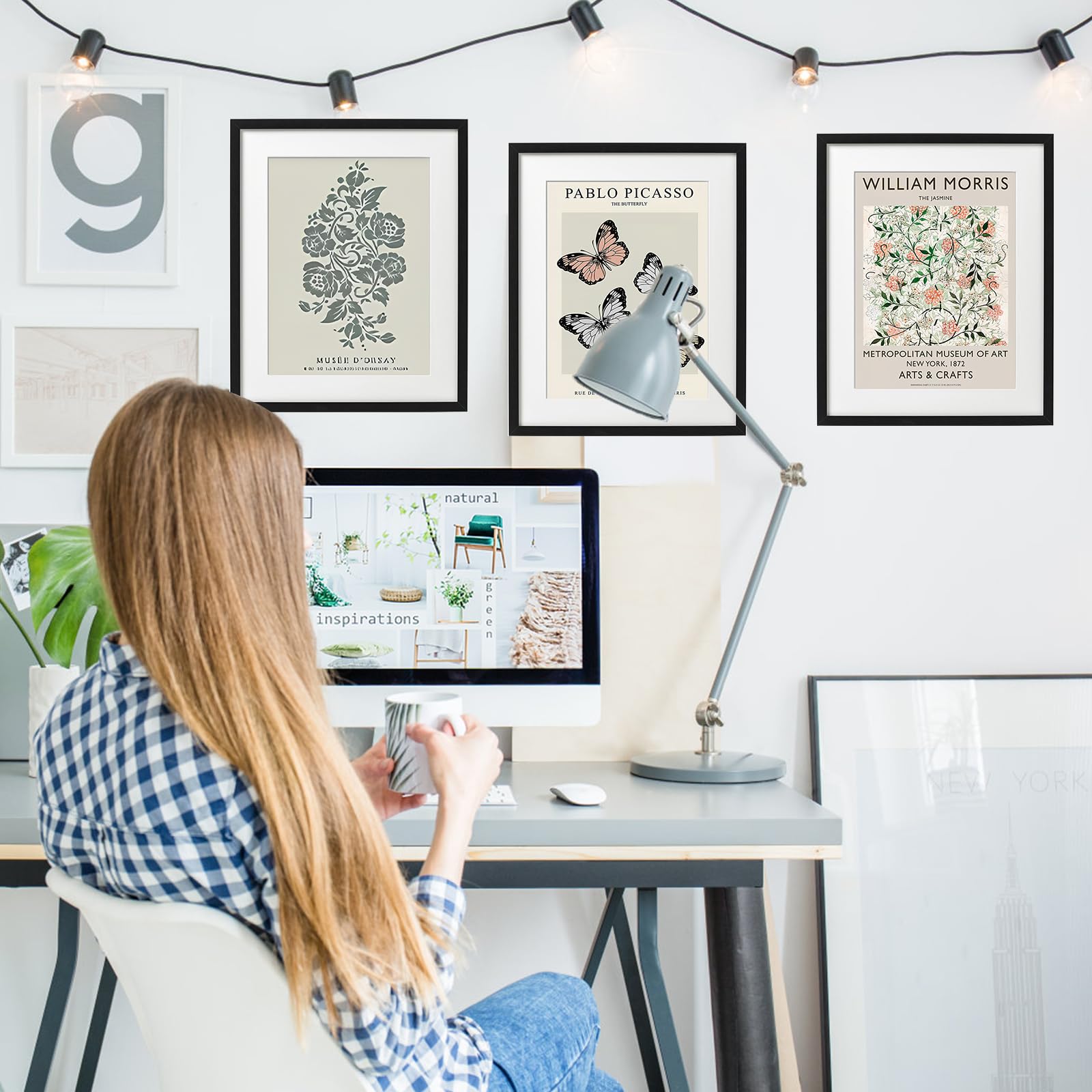 Salbeigrüne Poster Im 4er-Set – Ästhetische Wandkunst 27,9x35,6 Cm Für Schlafzimmer & Wohnzimmer