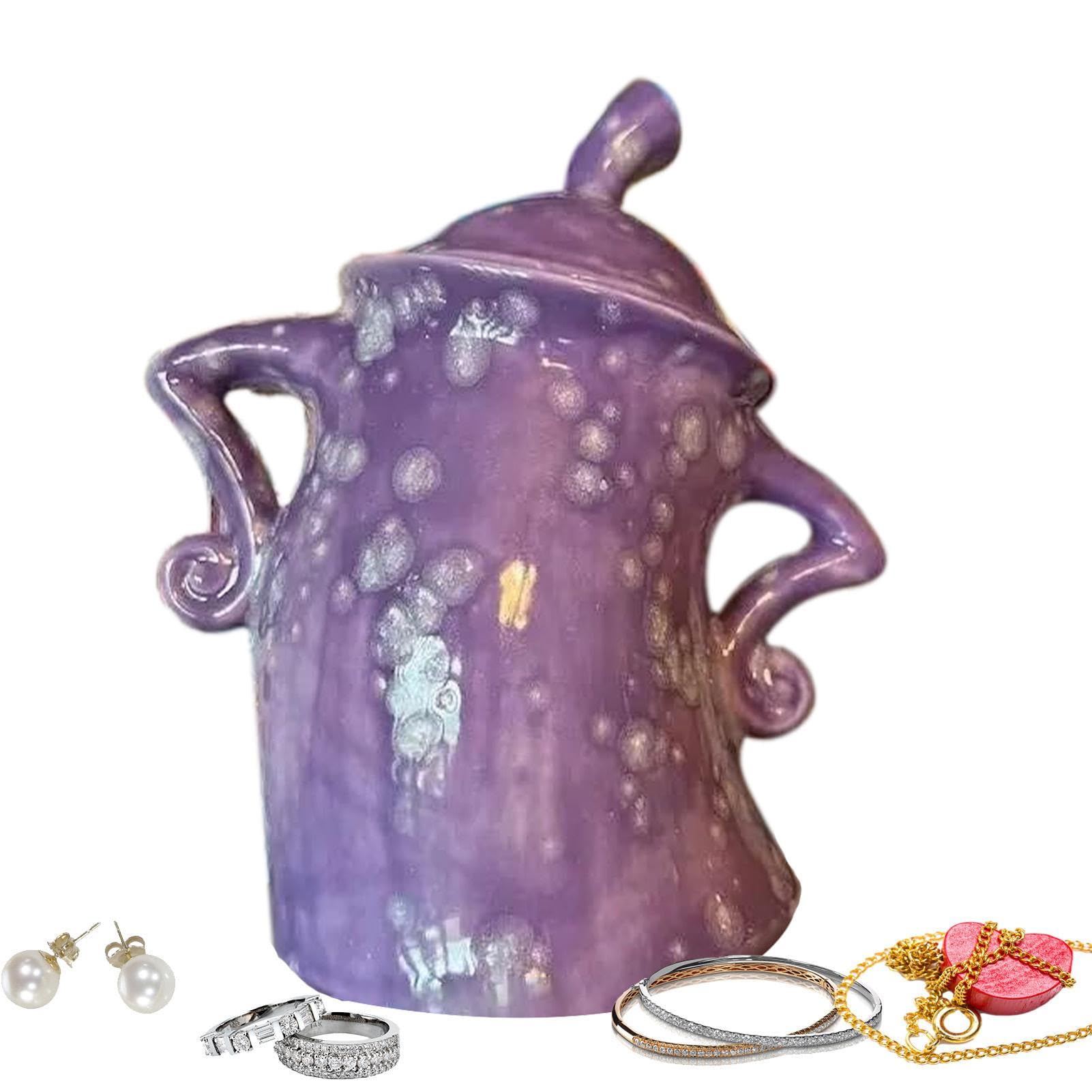 Duqulle Canister With - Food Storage Jar With Lid | Cute Kitchen Food Storage Canisters | Fun Candy Jars Desktop Ornaments For Coffee Tea Sugar Spices, And More Food Jars