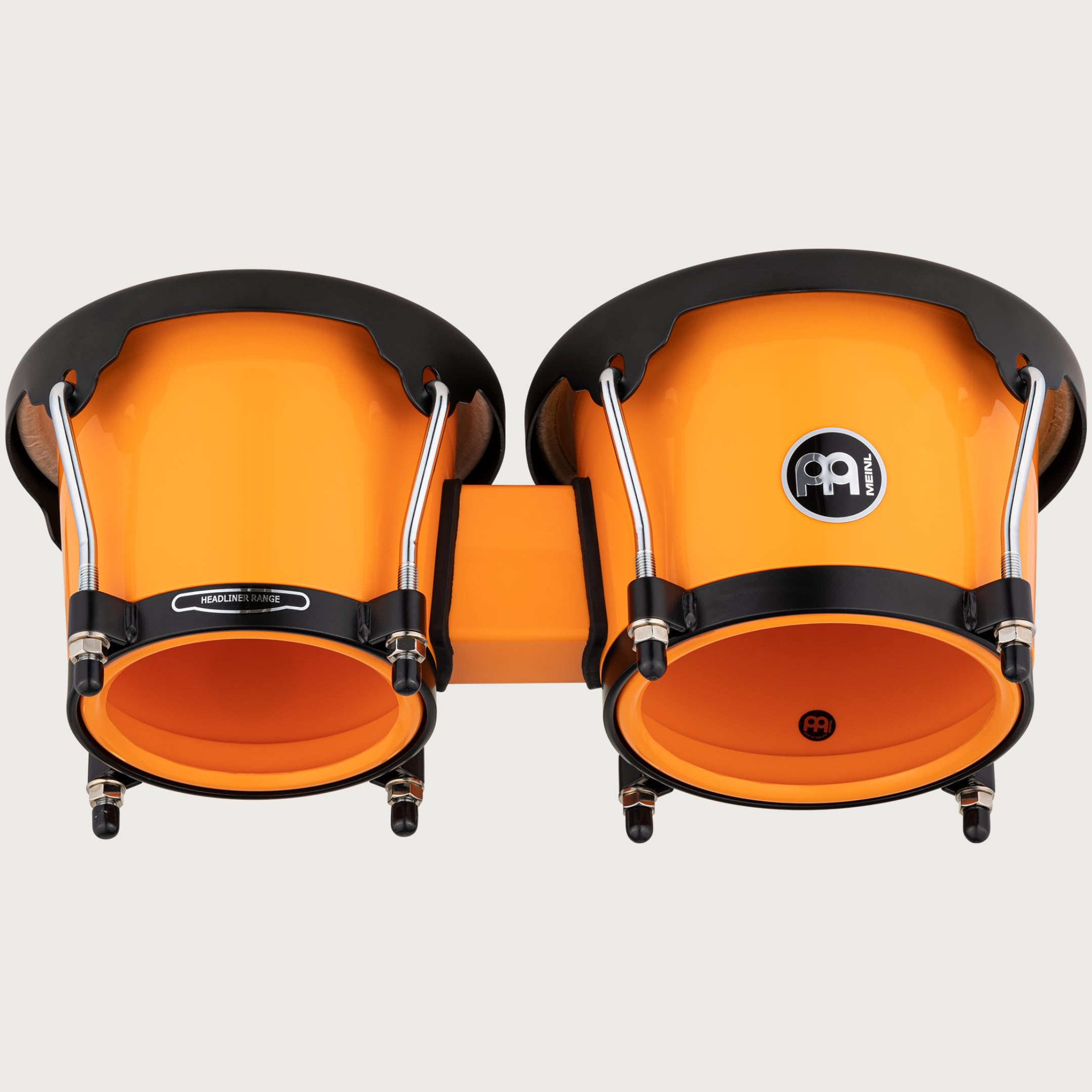 Meinl Percussion Bongos Journey Series – 2 Bongosy 6,5 i 7,5 cala – W Zestawie Klucz Do Strojenia – Tworzywo ABS, Kolor Pomarańczowy (HB50CS)