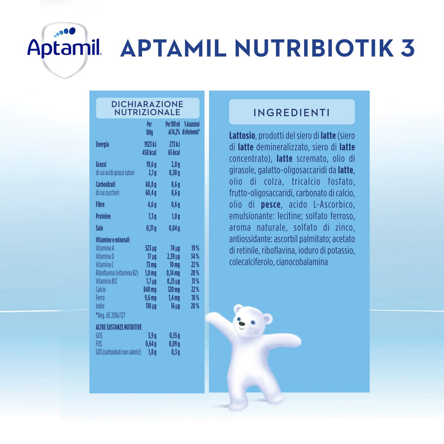 APTAMIL 3 - Latte in Polvere per Bambini dal 12° mese - 3600 grammi (3 confezioni da 1200g)