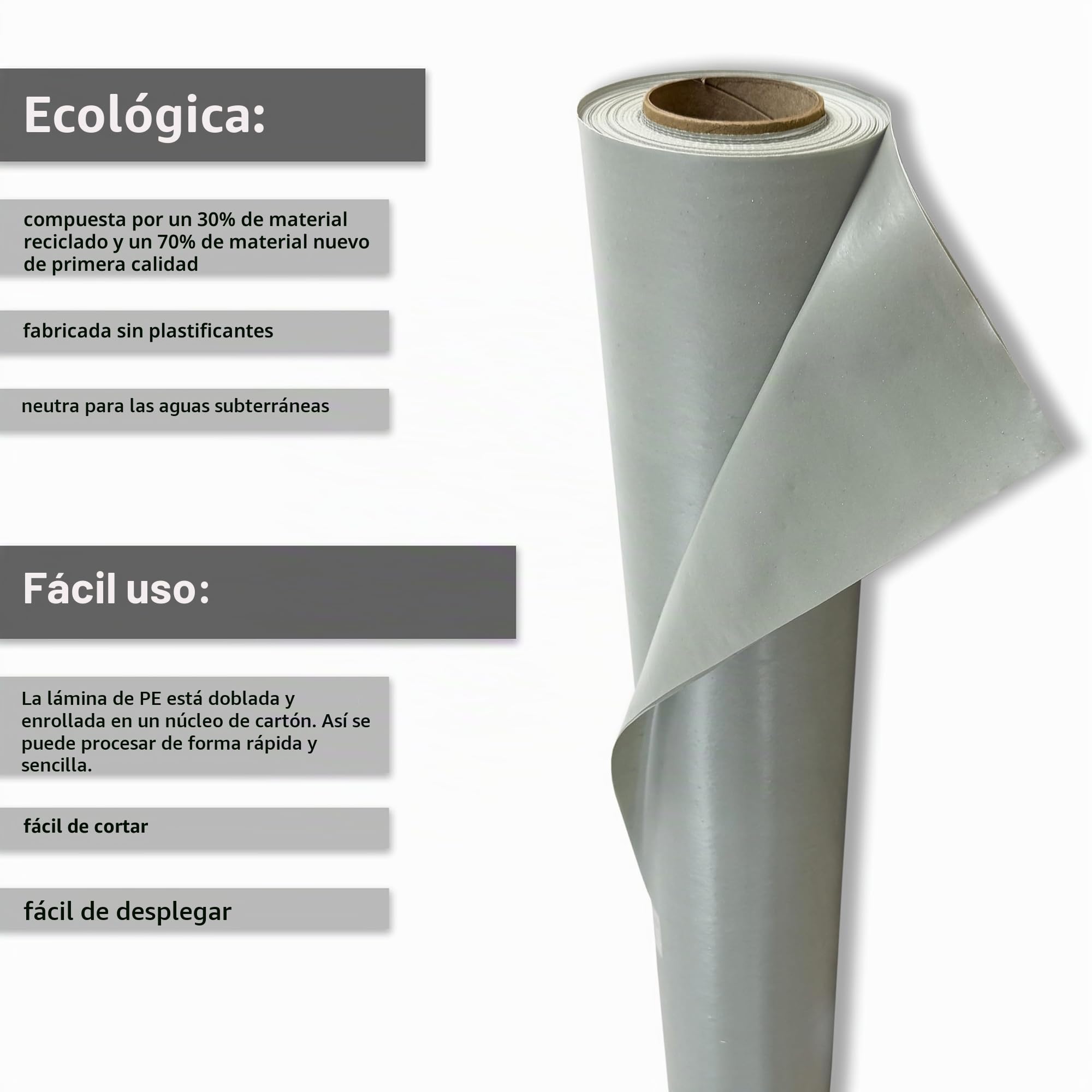 uficell Aqua-Stopp - Lámina de construcción para pavimento, lámina de polietileno, barrera de vapor, 0,2 mm de grosor, bajo suelos laminados/parqué con mayor humedad residual o uso de agua caliente