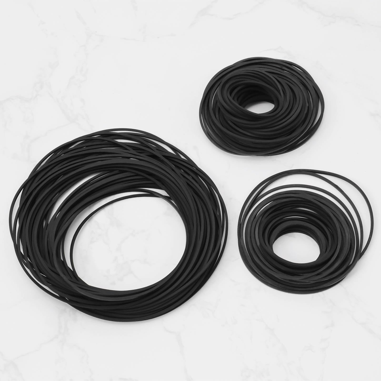 240PCS 1MM Cinghie In Gomma Per Registratore Diametro 26-120mm Lunghezza Piegata 35-190mm Mix Cassette Tape Machine Belt Per DVD CD LD VCR Ripetitore Unità Nero