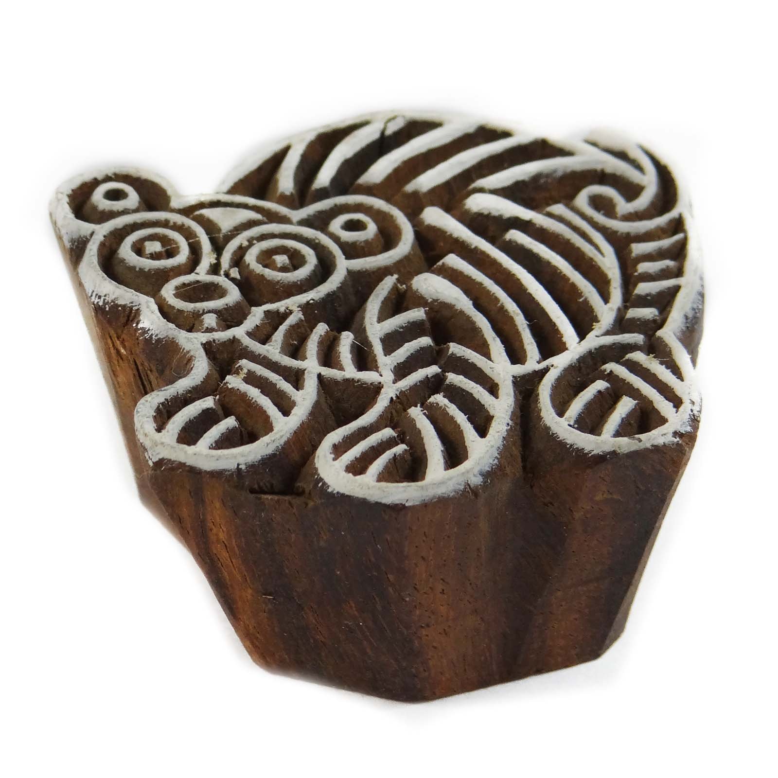 Indianbeautifulart Handcarved Printing Block Wooden Textile Stamp Bear Print Stamp Textile Blockprint