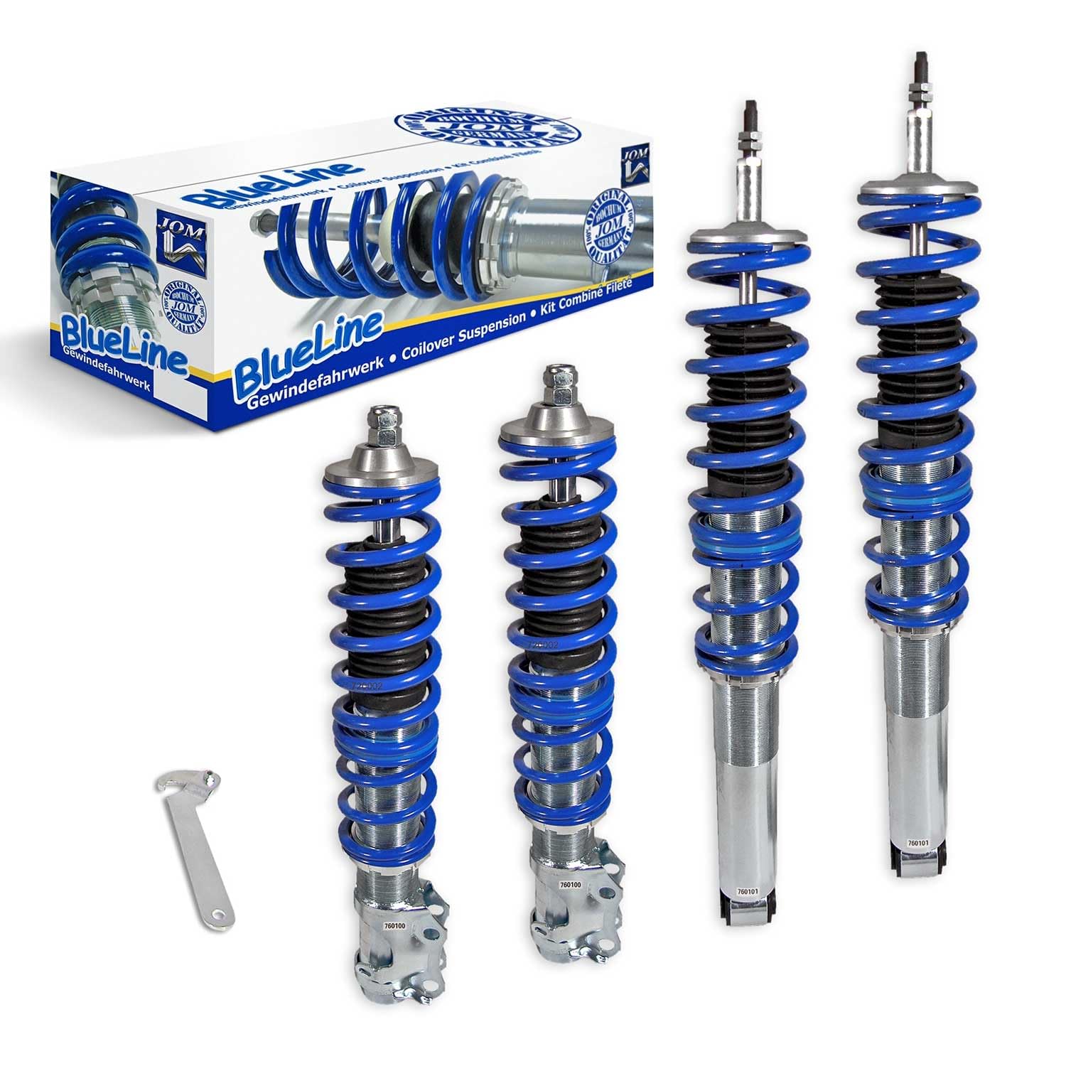 JOM BlueLine Gewindefahrwerk kompatibel mit VW Golf 2 Golf 3 / Vento Schraubfahrwerk