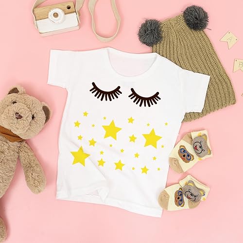 Miniatura 5 de FINGERINSPIRE Linda plantilla de pestañas de 11.8 x 11.8 pulgadas, plantilla de pintura de estrellas de plástico con ojos soñolientos, plantilla de