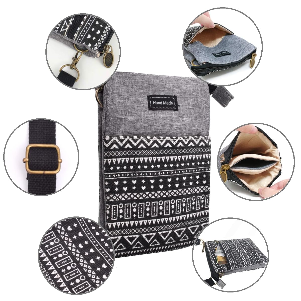 Petit Sac Bandouliere Femme,Sacoche Femme Bandoulière,Pochette Bandoulière Femme avec Bandoulière Réglable,Pochette Téléphone Portable Pour Voyages,Shopping,Quotidiens