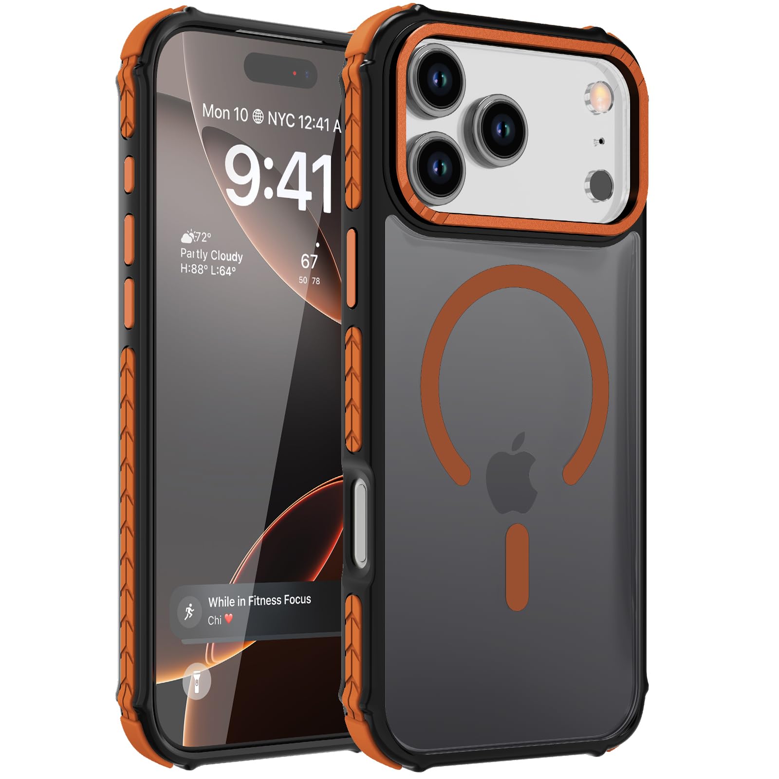 DEERLAMN for iPhone 18 Pro Max Case/iPhone 17 Pro Max Case Matte Orange | Compatible with…