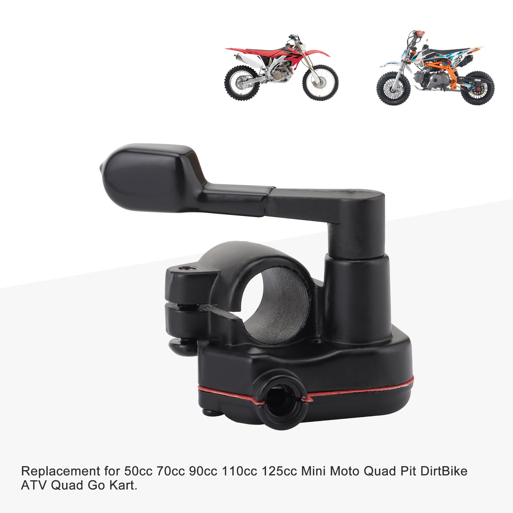 GOOFIT Acelerador De AceleracióN Pulgar De 22mm Con Manguito De Goma Montaje De Control De Palanca Reemplazar Para 50cc 70cc 90cc 110cc 125cc Pit DirtBike ATV Quad Go Kart