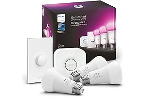Philips Hue Smart Light Starter Kit with Hue 75W Bulbs