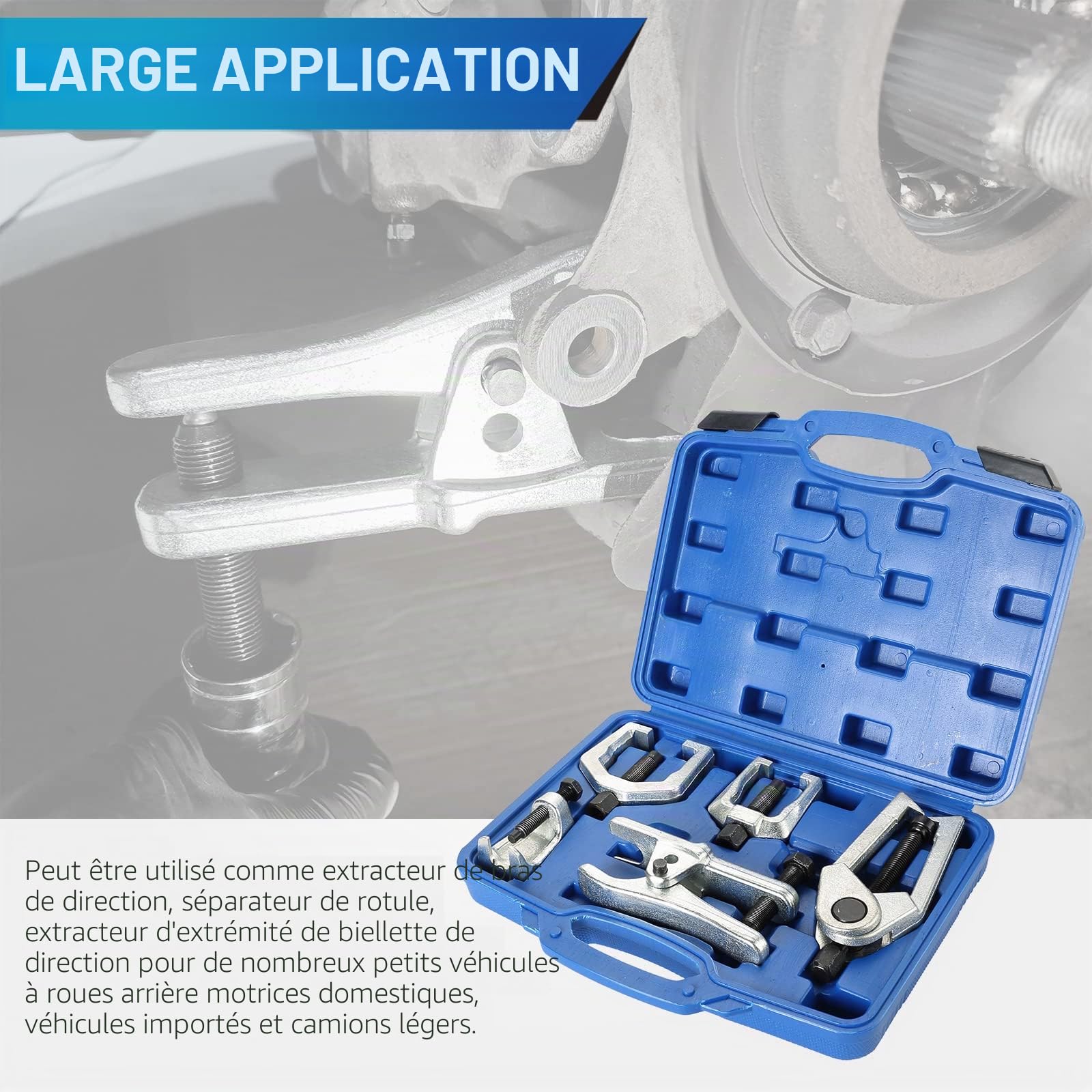ATPEAM Jeu de 5 Extracteurs de Rotule, Arrache Rotule de Suspension Universel, Extracteur Rotule pour Bras de Suspension et Direction