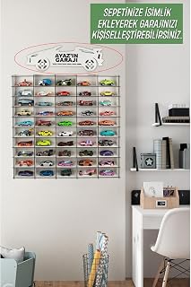 50 Araçlık Ahşap Duvar Rafı (Hotweels Ve Matchbox)