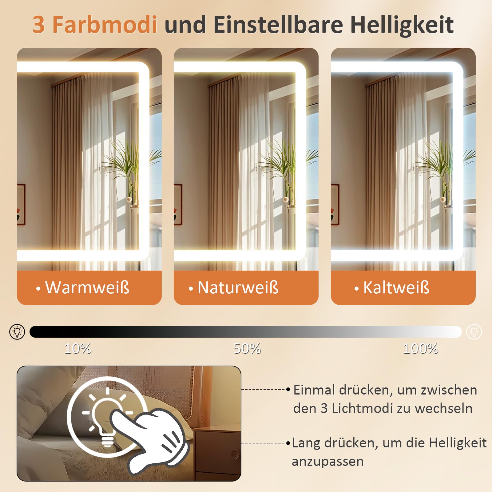 Schminktisch mit Beleuchtung Schwarz, Kosmetiktisch mit LED Spiegel und Licht und Stauraum, Frisiertisch mit 4 Schubladen, 2-stöckiger Beistellschrank Als Nachttisch, 90 cm Make Up Tish